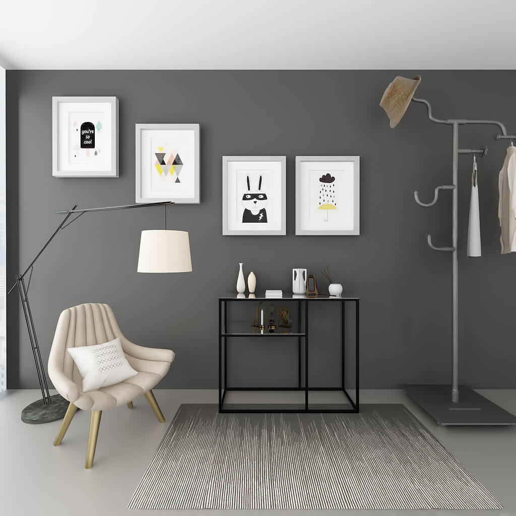 Lumina Metal Dresuar Siyah Statik Ayak