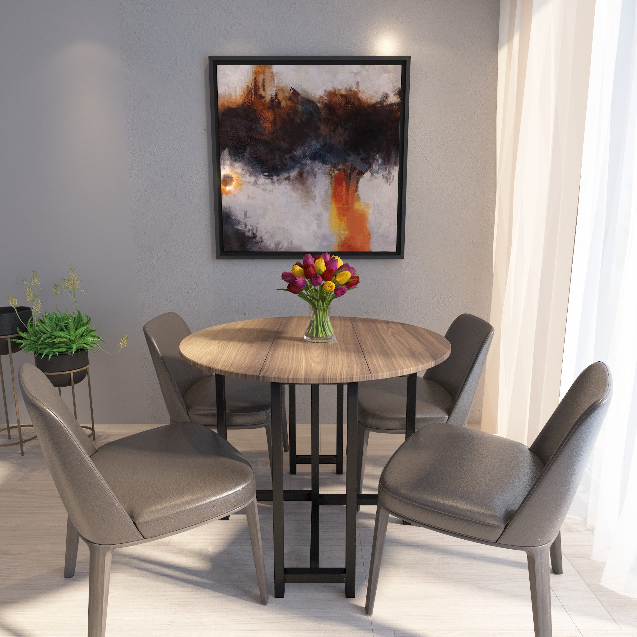 Yuvarlak Katlanır Masa