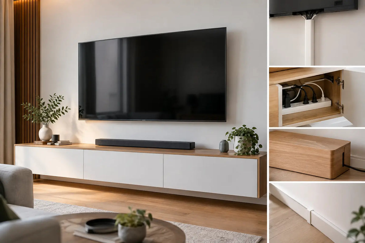 TV Ünitesi Kabloları Gizleme İçin 7 Şık Fikir