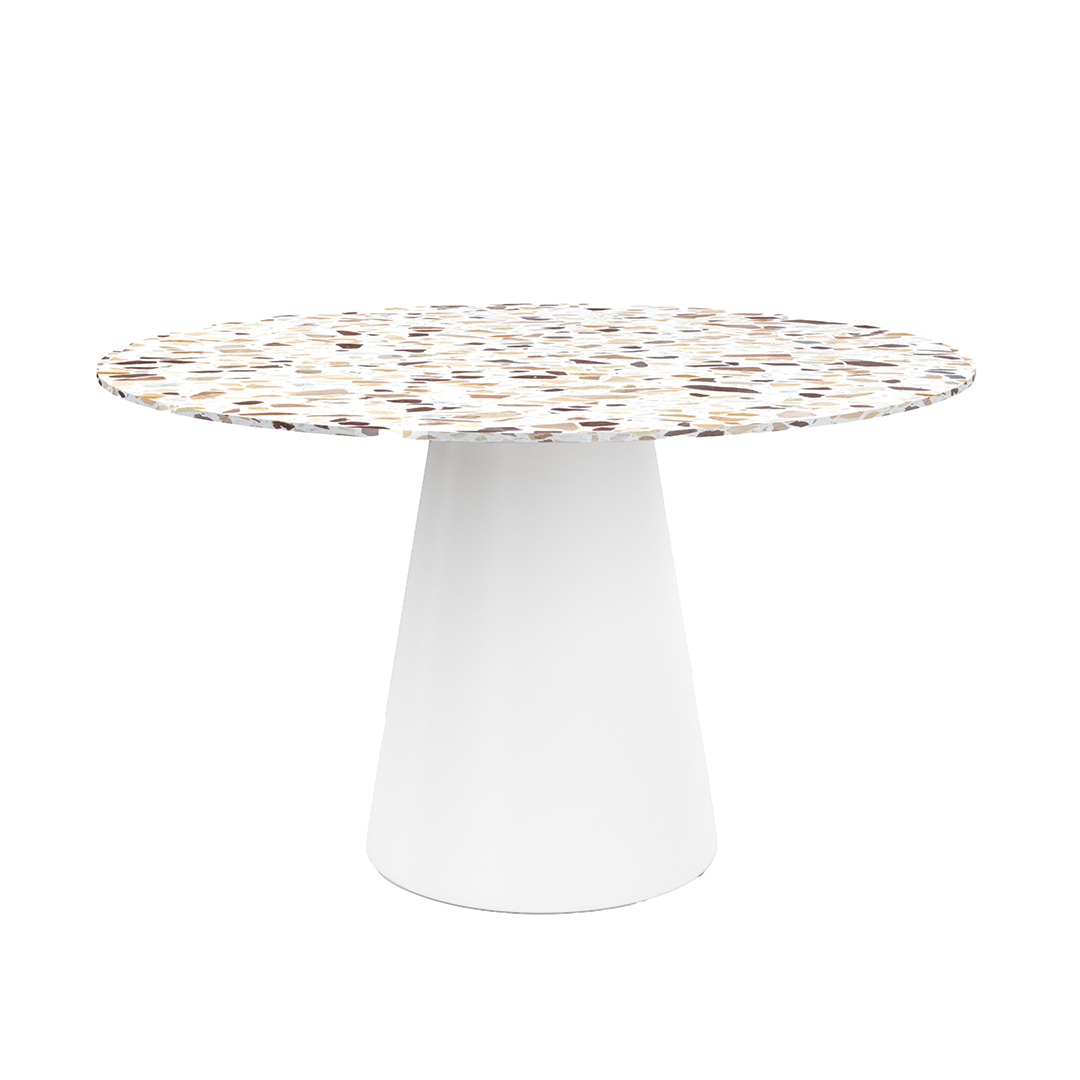 Woven Yemek Masası Terrazo Mermer 130 cm