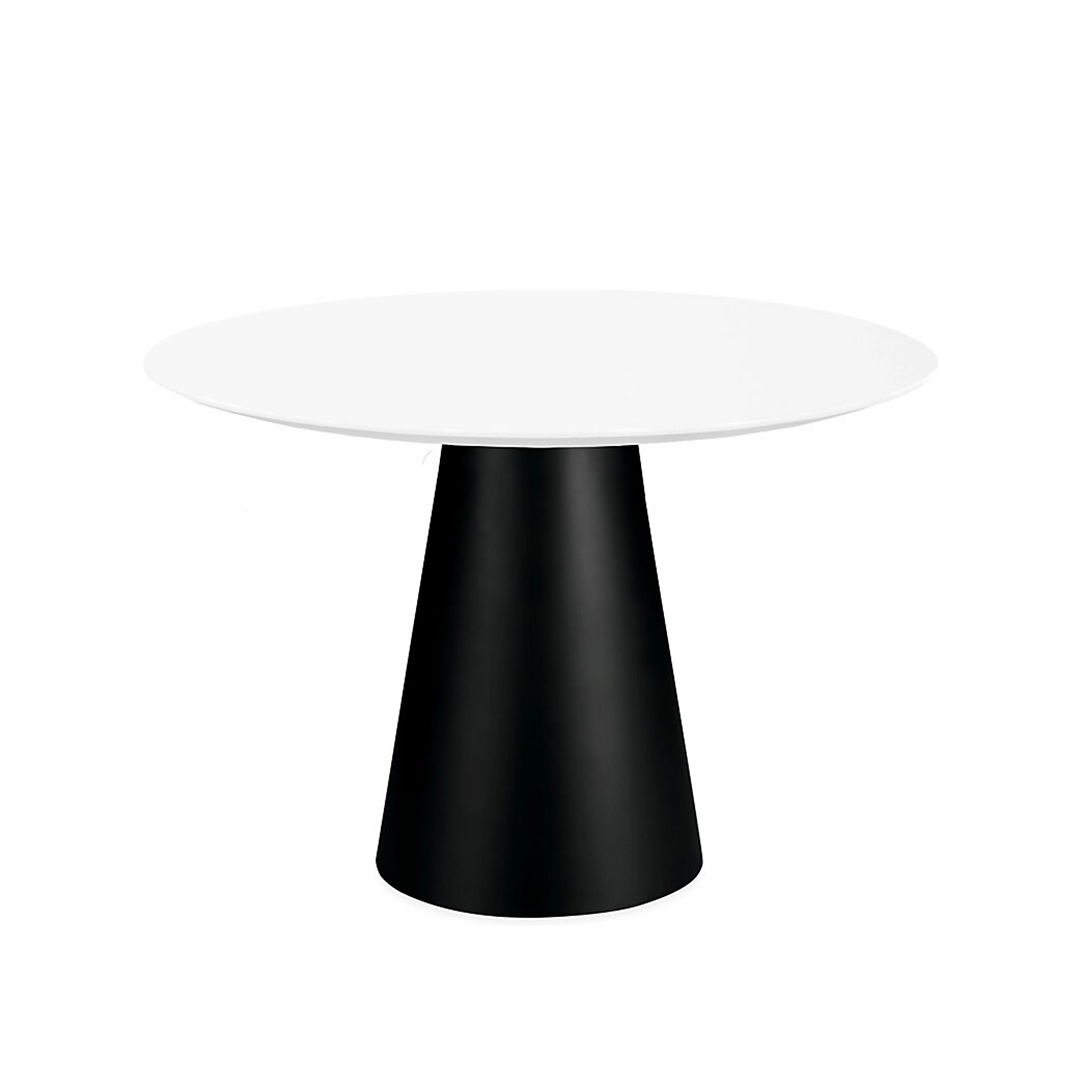 Woven Siyah Yemek Masası 130 cm