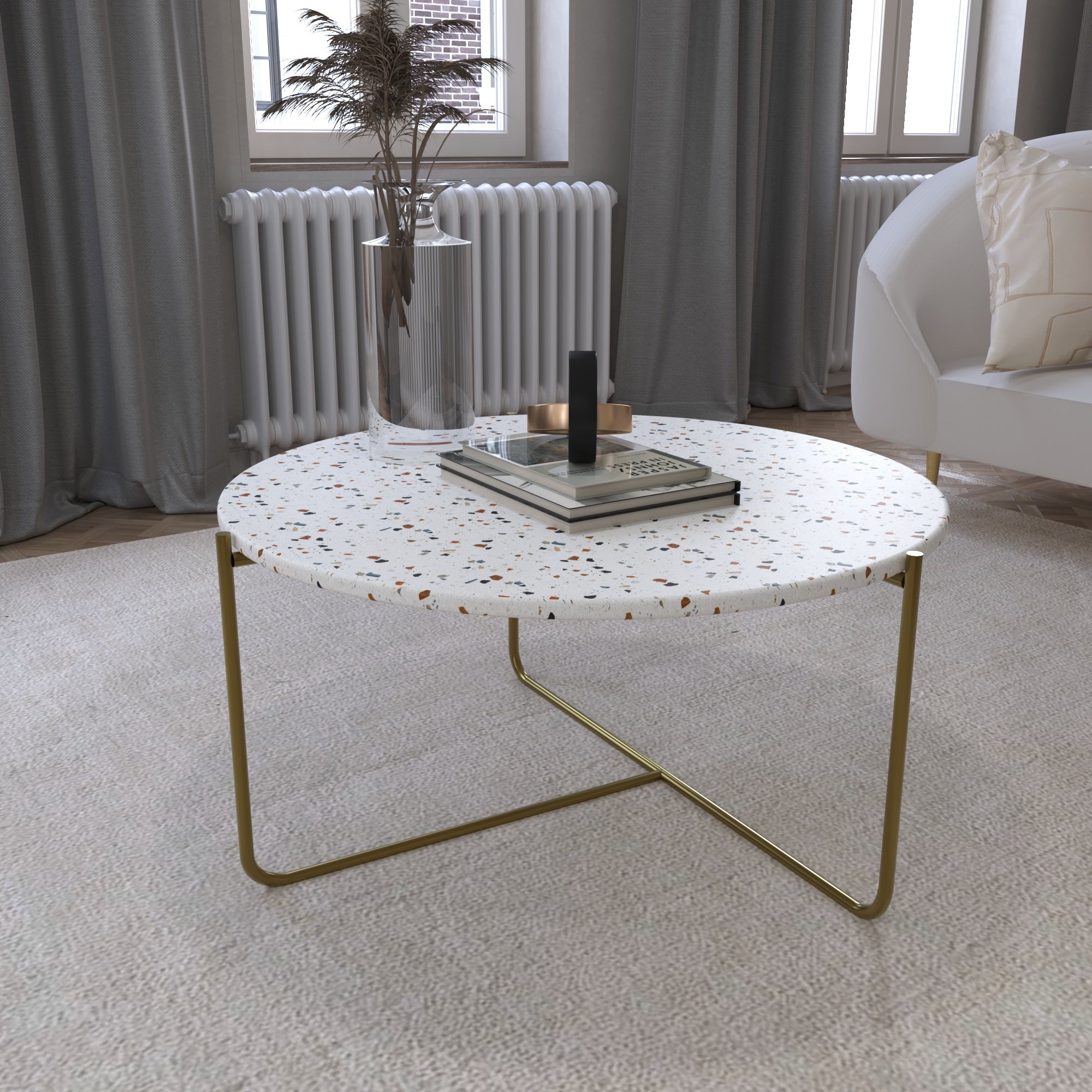 Rokso Terrazo Orta Sehpa