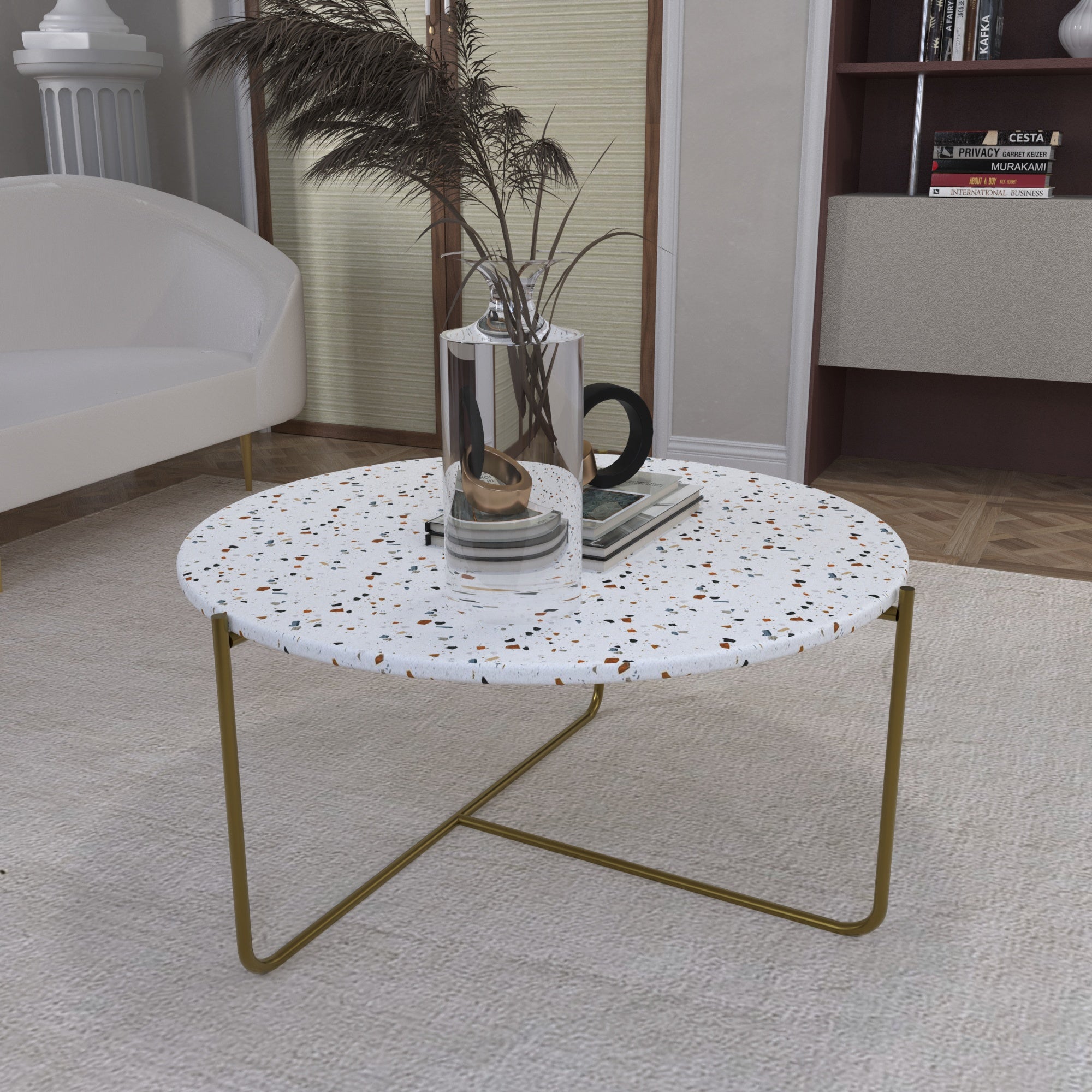 Rokso Terrazo Orta Sehpa