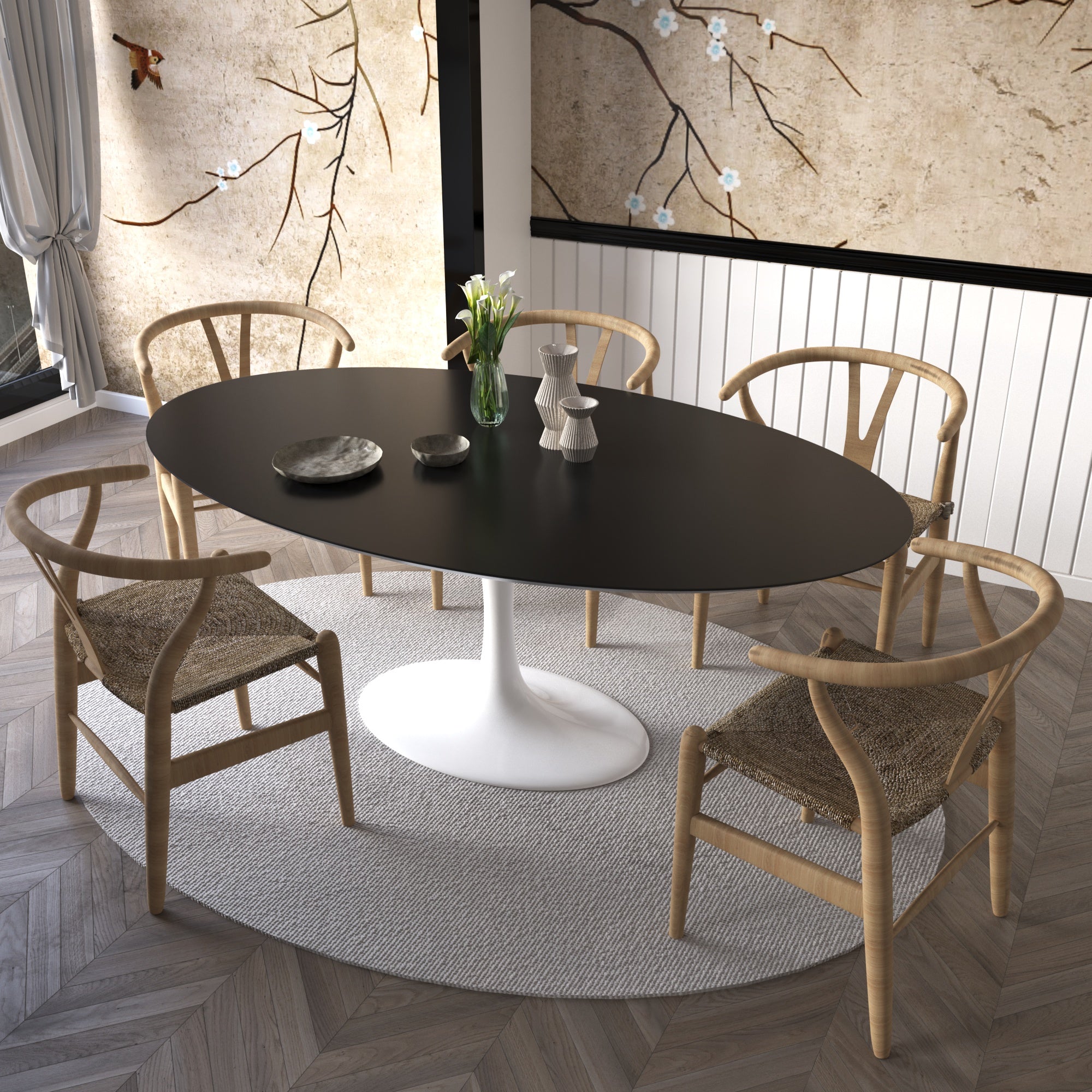 Tulip Beyaz Geniş Masa