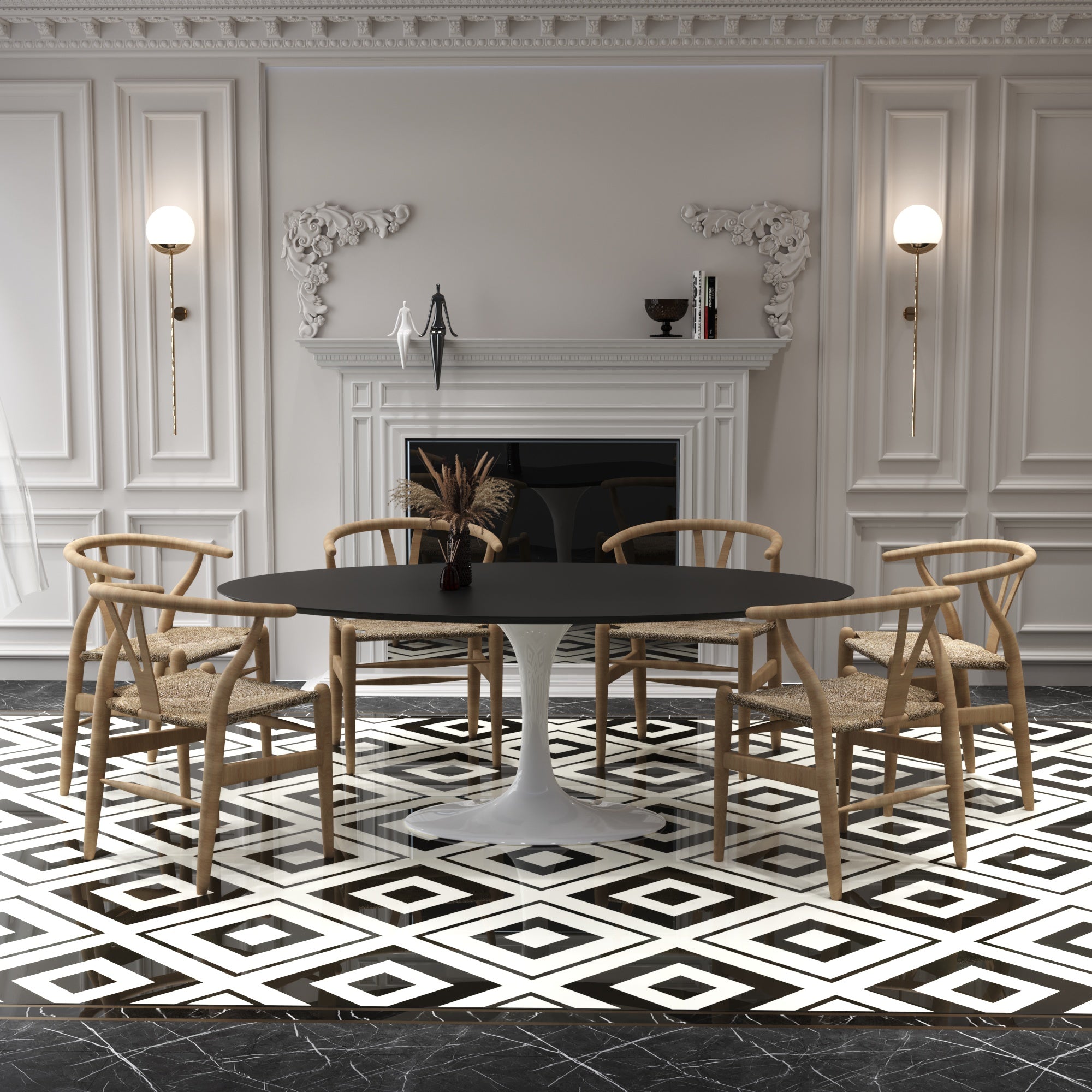 Tulip Beyaz Geniş Masa