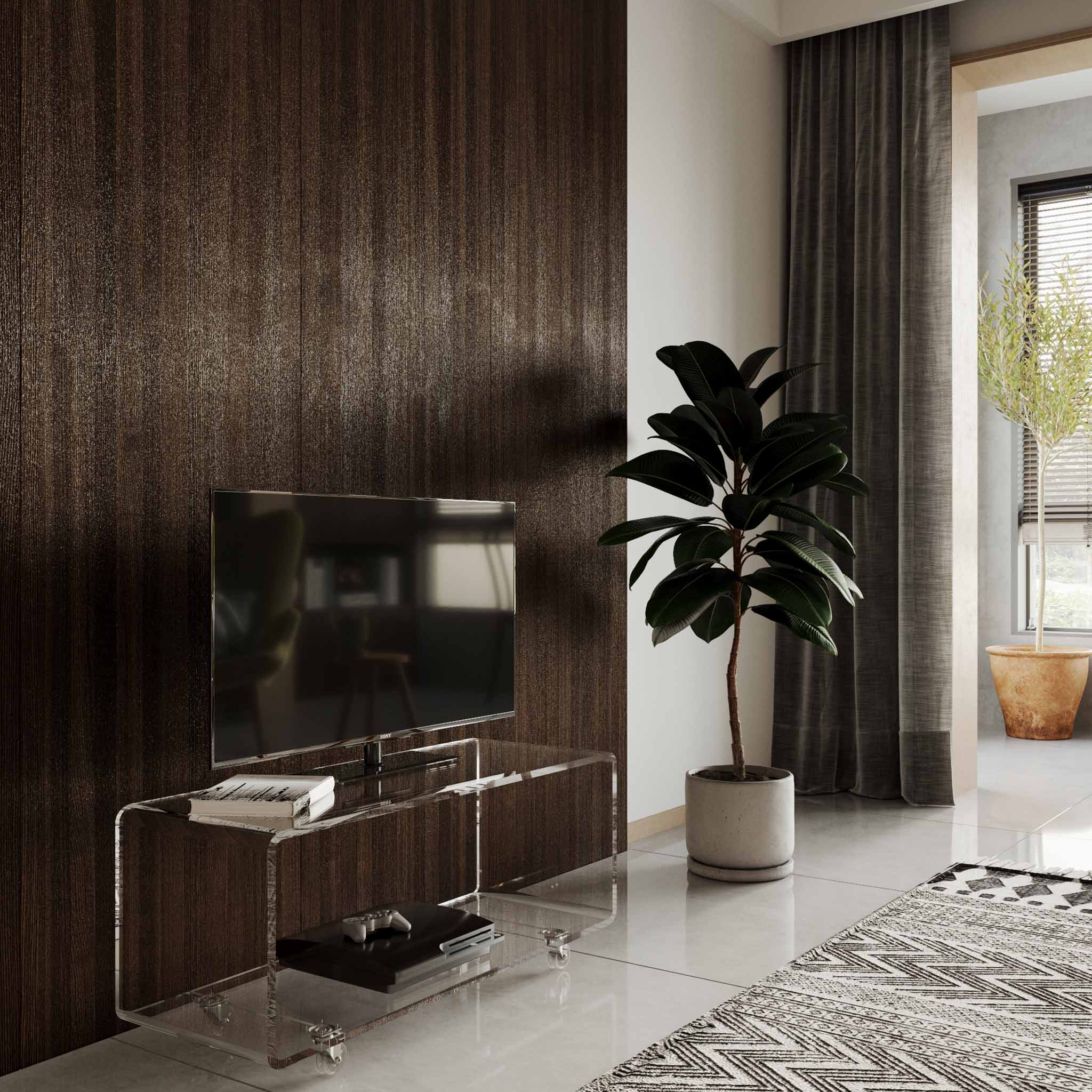 Şeffaf Akrilik Tv Ünitesi