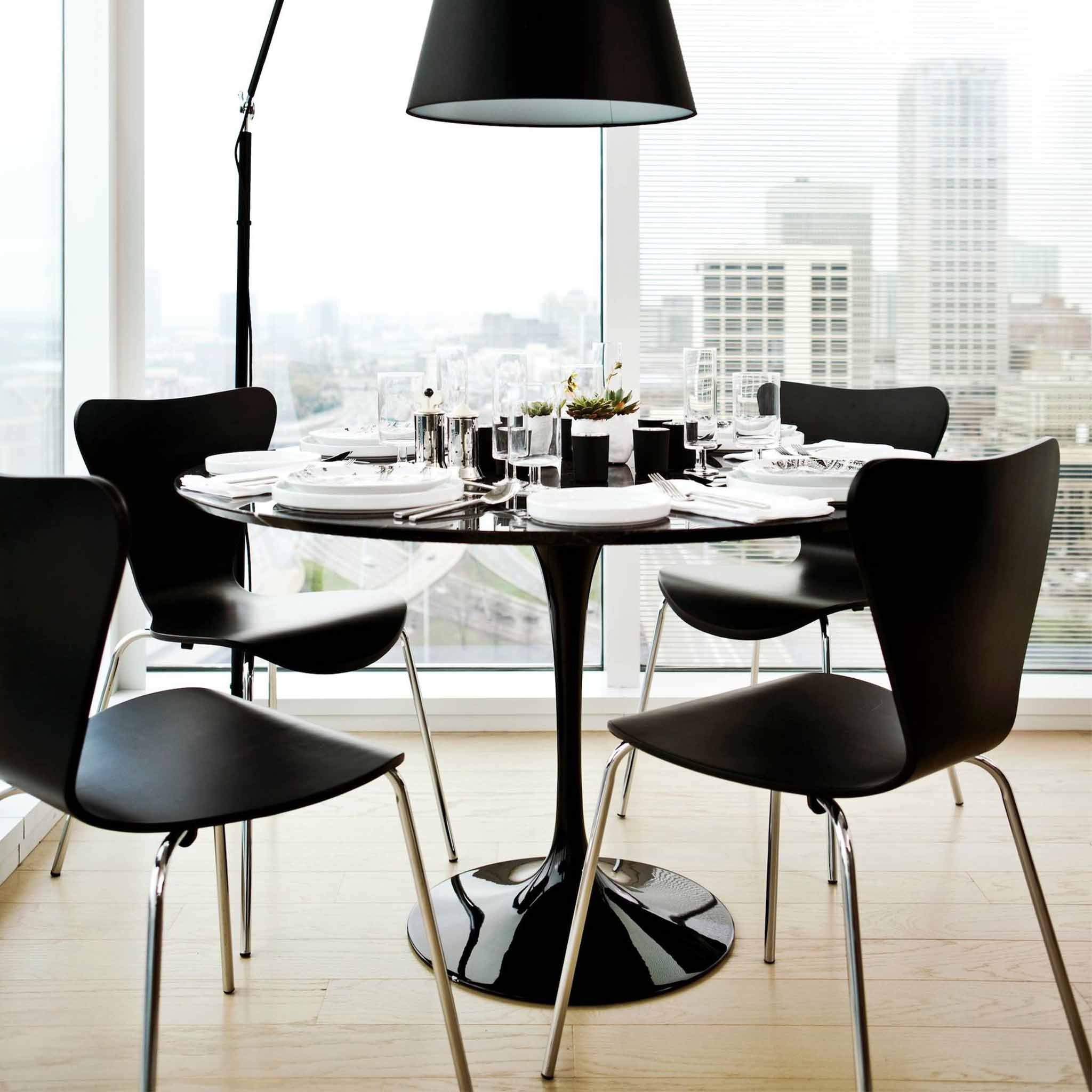 Tulip Siyah Masa Çap 130