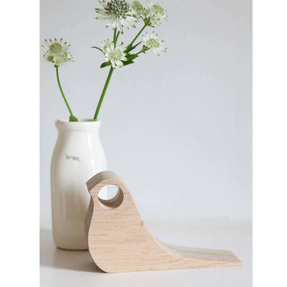 Boyanabilir Dekoratif Obje Kuş Kapı Tutucu