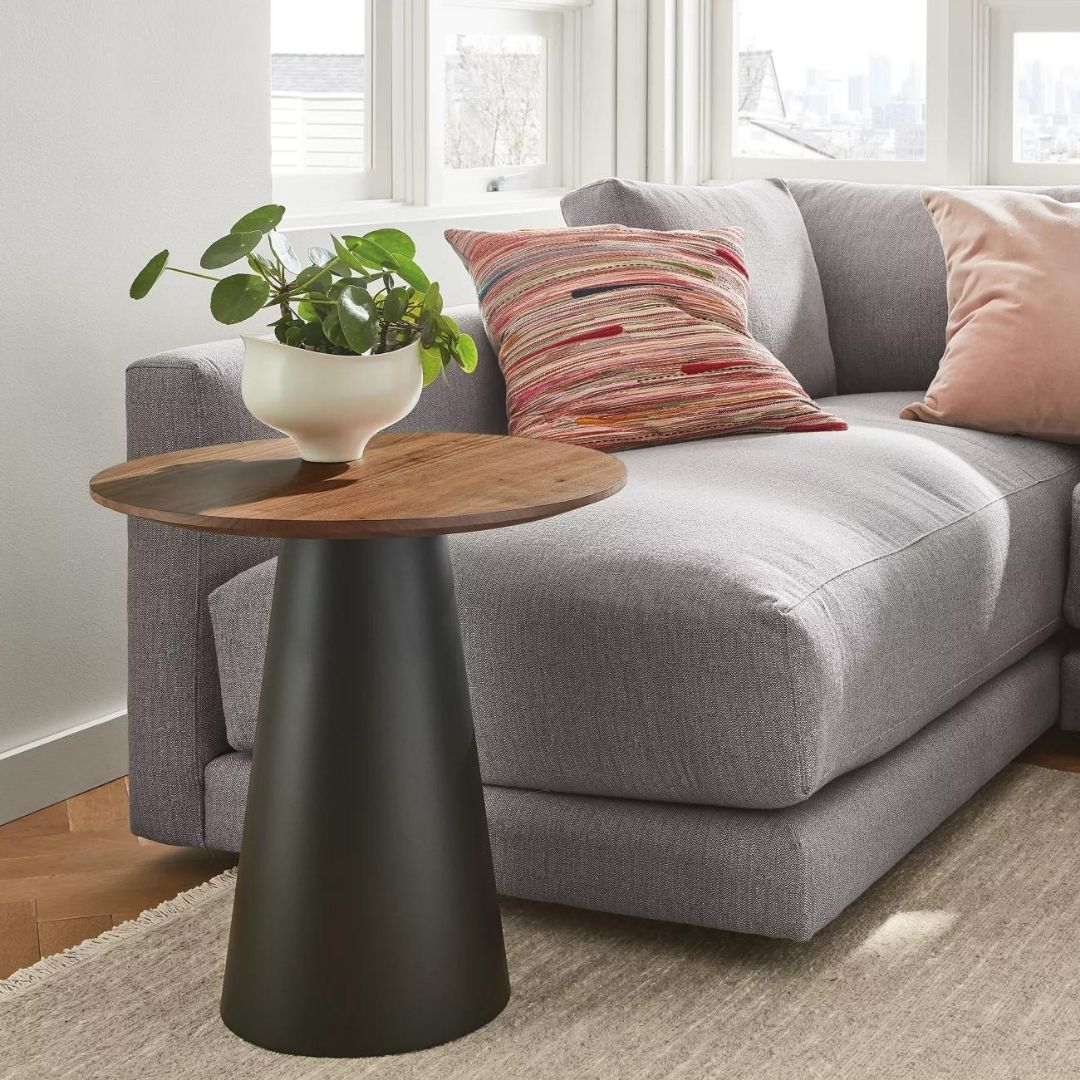 Woven Siyah Yan Sehpa