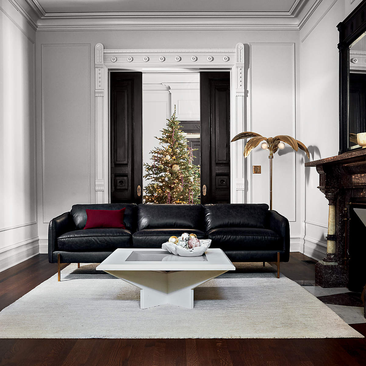 Lakito Suni Deri Üçlü Koltuk Siyah