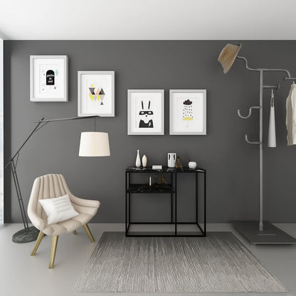 Lumina Metal Dresuar Siyah Statik Ayak