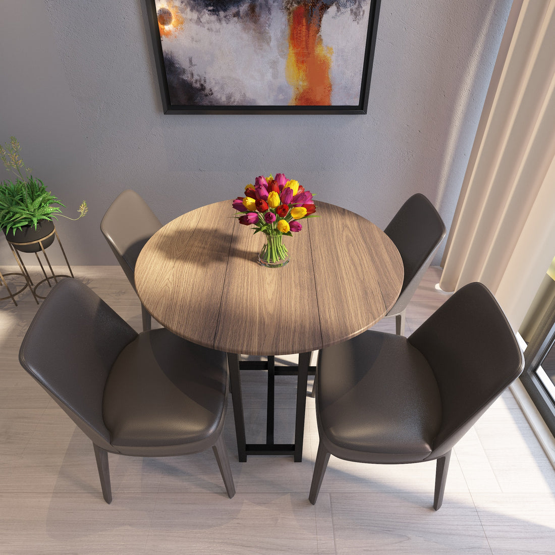 Yuvarlak Katlanır Masa