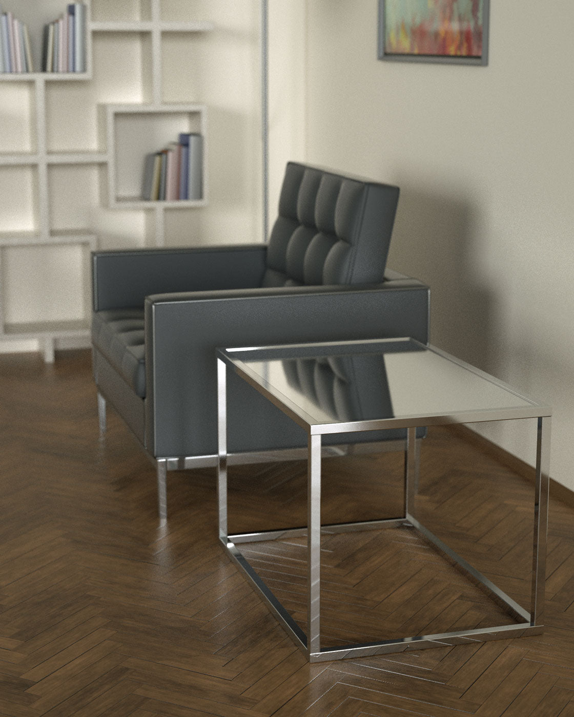 Potrica Yan Sehpa - Paslanmaz Ayak