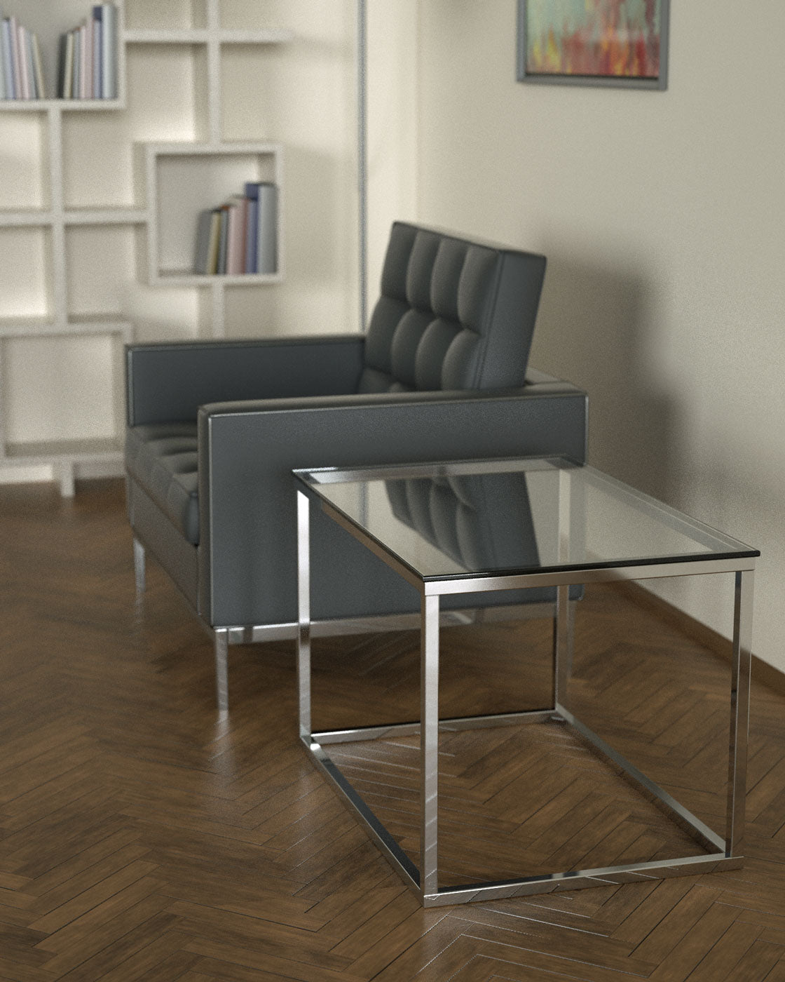 Potrica Yan Sehpa - Paslanmaz Ayak