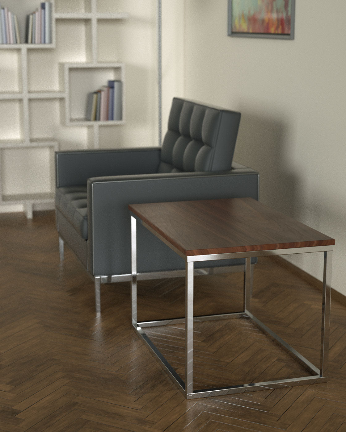 Potrica Yan Sehpa - Paslanmaz Ayak