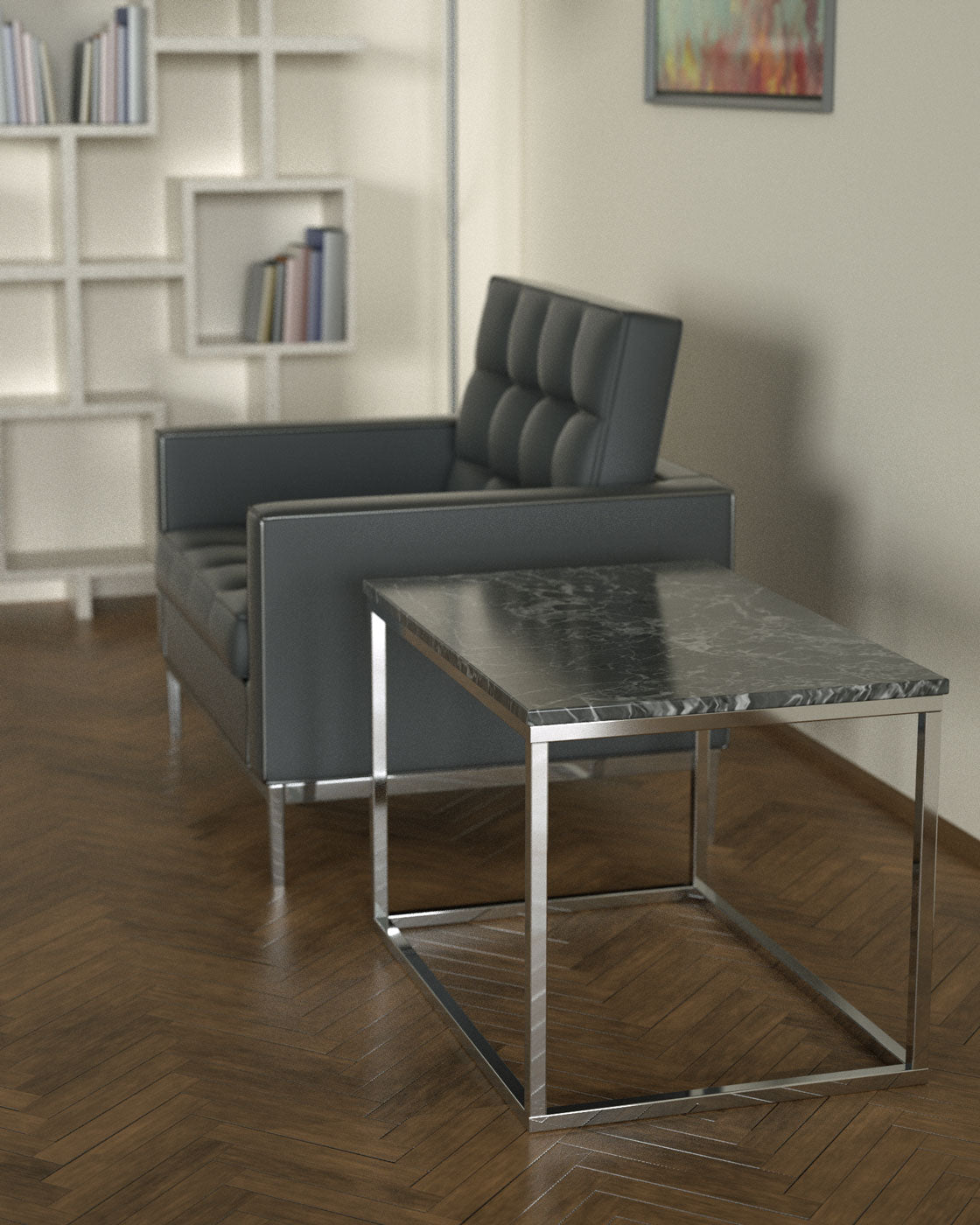 Potrica Yan Sehpa - Paslanmaz Ayak