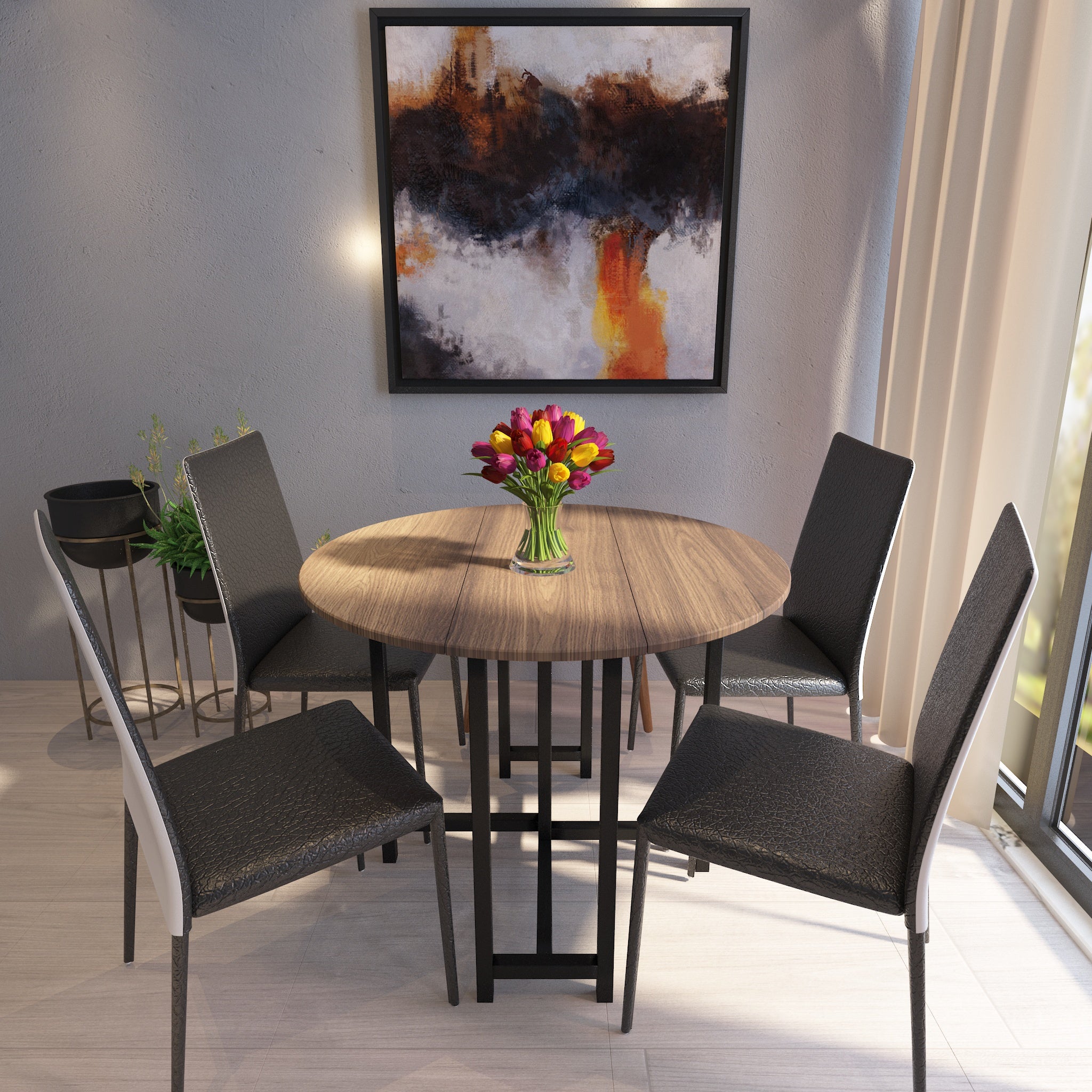 Yuvarlak Katlanır Masa