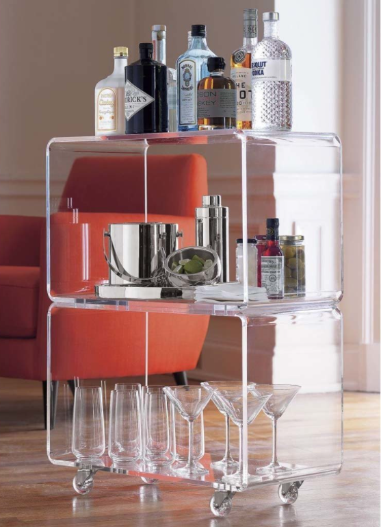 Şeffaf Akrilik 8 Sehpa (15 mm Kalınlık)