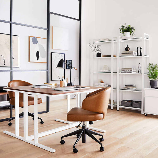 Tekli Desk Çalışma Masası Beyaz Ayak