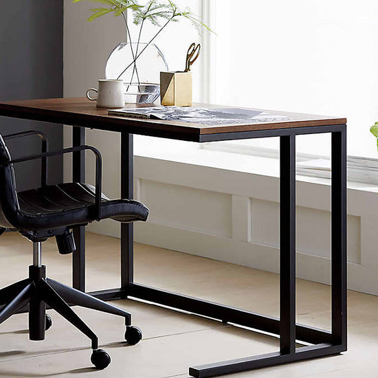Tekli Desk Çalışma Masası Siyah Ayak