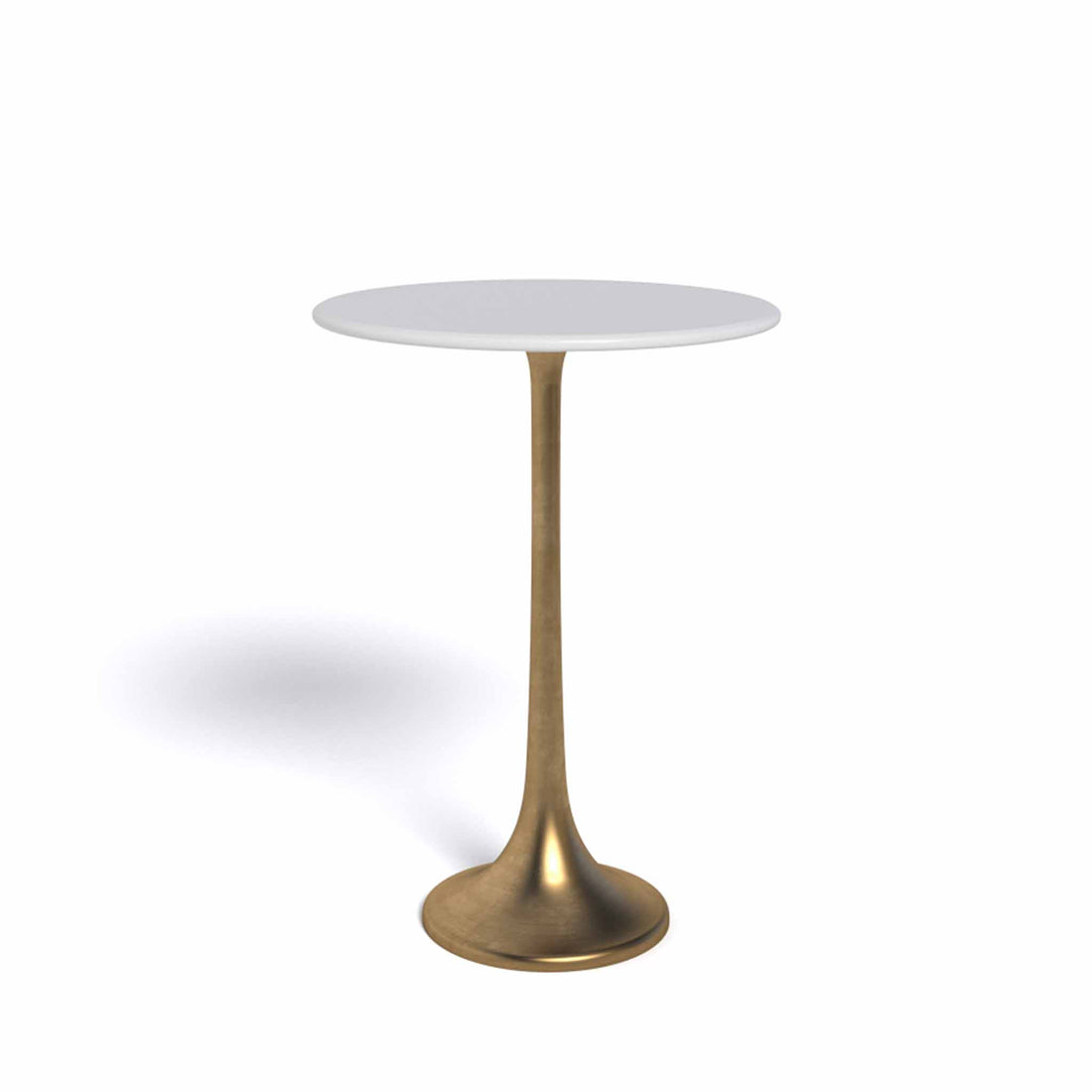 Tulip Pirinç Yan Sehpa