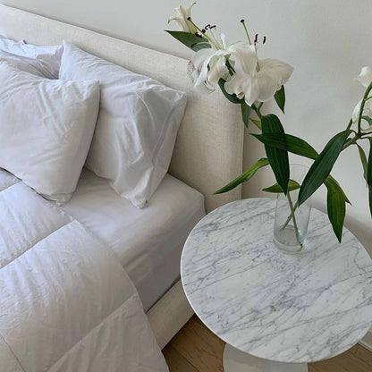 Tulip Beyaz Yan Sehpa