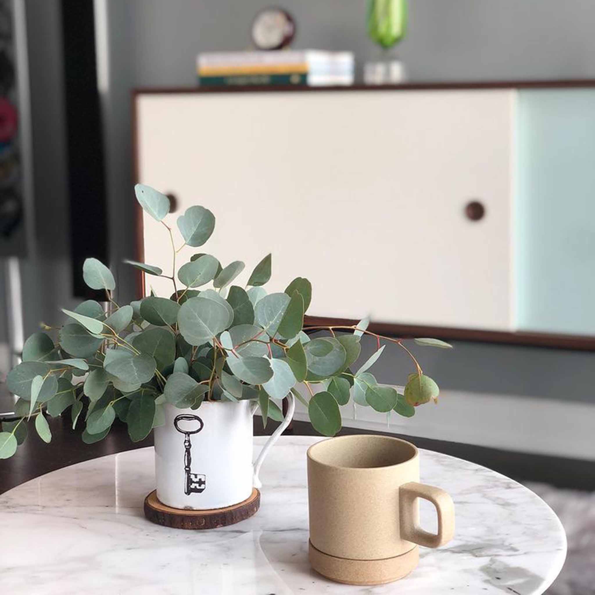 Tulip Beyaz Yan Sehpa